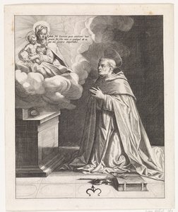 Szent Jácint imádja Máriát a gyermek Krisztussal alkotó: Johann Sadeler (I)