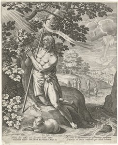 Keresztelő János a sivatagban alkotó: Johann Sadeler (I)