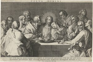 Utolsó vacsora Coeni domini (cím a tárgyon) alkotó: Johann Sadeler (I)