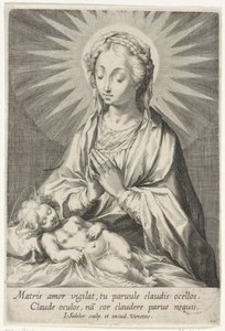 Mária imádja az alvó Krisztus-gyermeket alkotó: Johann Sadeler (I)