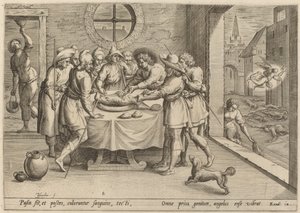 Felkészülés a húsvétra, 1585. alkotó: Johann Sadeler I