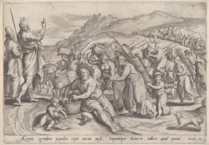 Kivonulás Egyiptomból, 1585 körül.