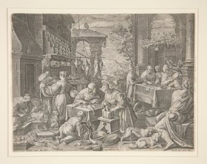 A gazdag ember és Lázár alkotó: Johann Sadeler I