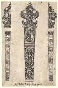 Késnyél kialakítása a házasság emlékére, kb. 1580-1600. alkotó: Johann Theodor de Bry