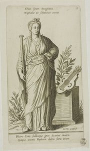 Erato, A lírai költészet múzsája, 11. lemez a Parnassus Bicepsből alkotó: Johann Theodor de Bry