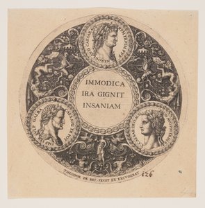 Immodica Ira Gignit Insaniam, Tazze belsőépítészeti tervezése alkotó: Johann Theodor de Bry