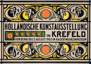 A krefeldi Kaiser Wilhelm Múzeum holland művészeti kiállítását reklámozó plakát