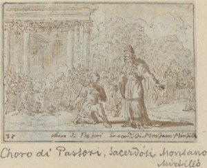 Pásztorok és papok kórusa: Montano, Mirtillo, 1640. alkotó: Johann Wilhelm Baur
