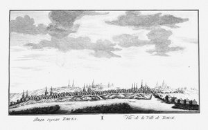 Tomszk látképe, 1735 körül