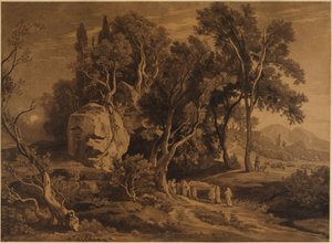 Ábrahám temetése a mamrei liget barlangjában (Teremtés könyve 25, 9) alkotó: Johann Wilhelm Schirmer