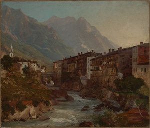 Kilátás Chiavennára alkotó: Johann Wilhelm Schirmer