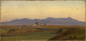 Kilátás a római Campagnából a Sabin-hegységre alkotó: Johann Wilhelm Schirmer