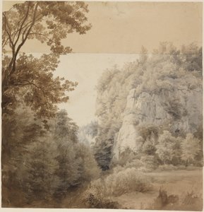 A Rabenstein a Düsseldorf melletti Neander-völgyben alkotó: Johann Wilhelm Schirmer