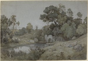 Egeria barlangja alkotó: Johann Wilhelm Schirmer