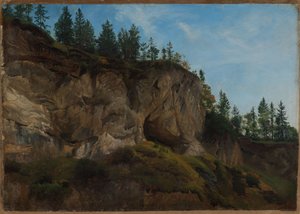 Sziklás lejtő Svájcban alkotó: Johann Wilhelm Schirmer
