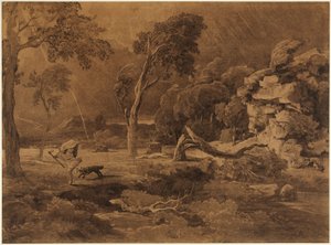 Káin menekülése (Teremtés könyve 4, 16) alkotó: Johann Wilhelm Schirmer