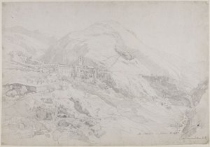 Szent Skolasztika kolostora Subiaco közelében alkotó: Johann Wilhelm Schirmer