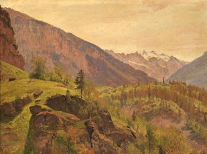 Svájci hegyvidéki táj alkotó: Johann Wilhelm Schirmer