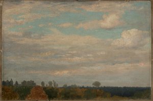 Felhők őszi erdő felett alkotó: Johann Wilhelm Schirmer