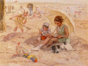Beach Pleasure (olaj, vászon) alkotó: Johann Zoetelief Tromp