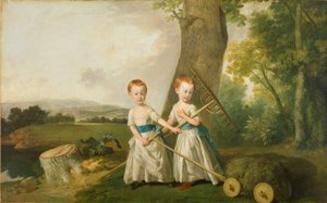 The Blunt Children, 1766-80 körül alkotó: Johan Joseph Zoffany