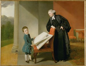 Randall Burroughs tiszteletes és fia, Ellis ... alkotó: Johann Zoffany