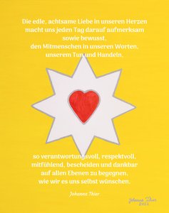 Az örömteli szív szerelmi sztár - 1. verzió alkotó: Johanna Thier
