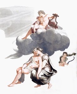Jupiter és Callisto (nyomtatott) alkotó: Johannes (after) Teyler