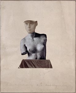 Pasztiche a dadaiste művész ábrázolásával Johannes Baargeld kollázsa (1881-1927) 1920 Magángyűjtemény alkotó: Johannes Baargeld