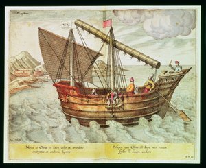 Egy kínai szemét, illusztráció a „Jan Huyghen van Linschoten, His Course of Voyages into the East and West Indies” című könyvéből, 1579-92 (metszet)