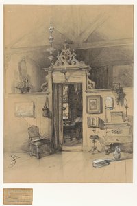 Kapu Bosboom stúdiójában alkotó: Johannes Bosboom (signed by artist)