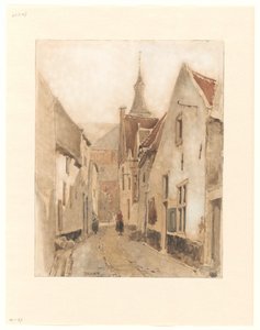 Kilátás a Ridderstraatról a Kerksteegben, Hattemben