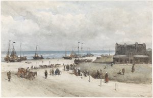 A strand Scheveningenben Scheveningen strandja