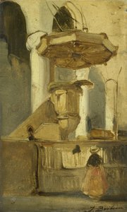 A hoorni templom szószéke alkotó: Johannes Bosboom