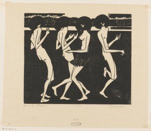 Dansende Papoea (eredeti cím a tárgyon) alkotó: Johannes Frederik Engelbert ten Klooster (signed by artist)