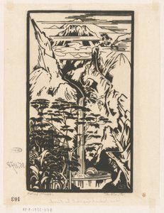 Helling Merapi (eredeti cím a tárgyon) alkotó: Johannes Frederik Engelbert ten Klooster (signed by artist)