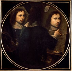 Johannes Gumpp (1626-?) önarcképfestménye 1646 V. 88,5x89 cm Firenze, Galleria degli Uffizi (Irodák) alkotó: Johannes Gumpp