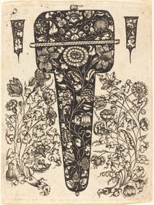 Virágokkal díszített medál alkotó: Johannes Hanias