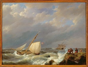 Hajók a Lee-parton szélviharban, 1844