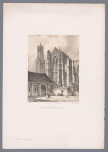 Kilátás a Dom-templomra és a Dom-toronyra Utrechtben Az utrechti dóm-templom (cím a tárgyon) A holland város és kikötő látványa Everhardus Koster rajzai alapján (sorozat címe) E. Koster vázlatfüzete: Dutch City and Harbour Views (sorozat címe)