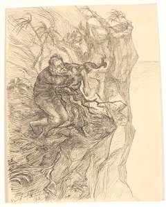 Illusztráció: Alfred Tennyson "Enoch Arden" alkotó: Johannes Holbek