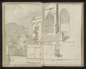 A Nieuwe Kerk hátulja Delftben alkotó: Johannes Huibert Prins