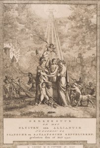 Emlékmű a Francia és a Batáv Köztársaság közötti szövetség megkötésére (1795. május 16.) alkotó: Johannes Huibert Prins