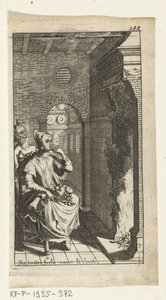 A szép ördög Könyvillusztráció Simon de Vries-hez, a Hedendaeghsche Dienstmaegden uralkodó és szolgáló hét Duyvelenhez, Amszterdam, 1682
