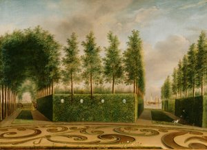 Egy hivatalos kert, 1766 alkotó: Johannes Janson