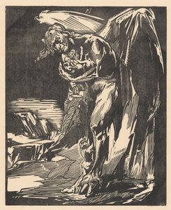 Sátán alakokkal a karjában alkotó: Johannes Josephus Aarts