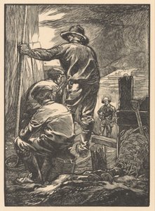 Négy munkás a víz mellett alkotó: Johannes Josephus Aarts