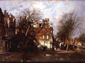 Capriccio Kilátás a városra alkotó: Johannes Karel Christian Klinkenberg