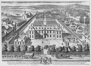 Madártávlati kilátás a Burlington House-ról, Piccadilly, Westminster, c1707 1911