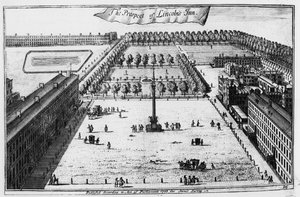 A Lincolns Inn kilátása, 1720 alkotó: Johannes Kip